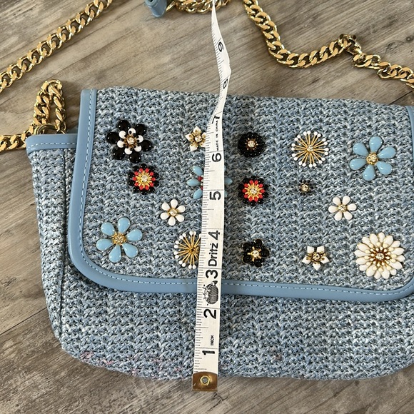 Zara tweed crossbody bag with floral embellishments - Picture 10 of 10